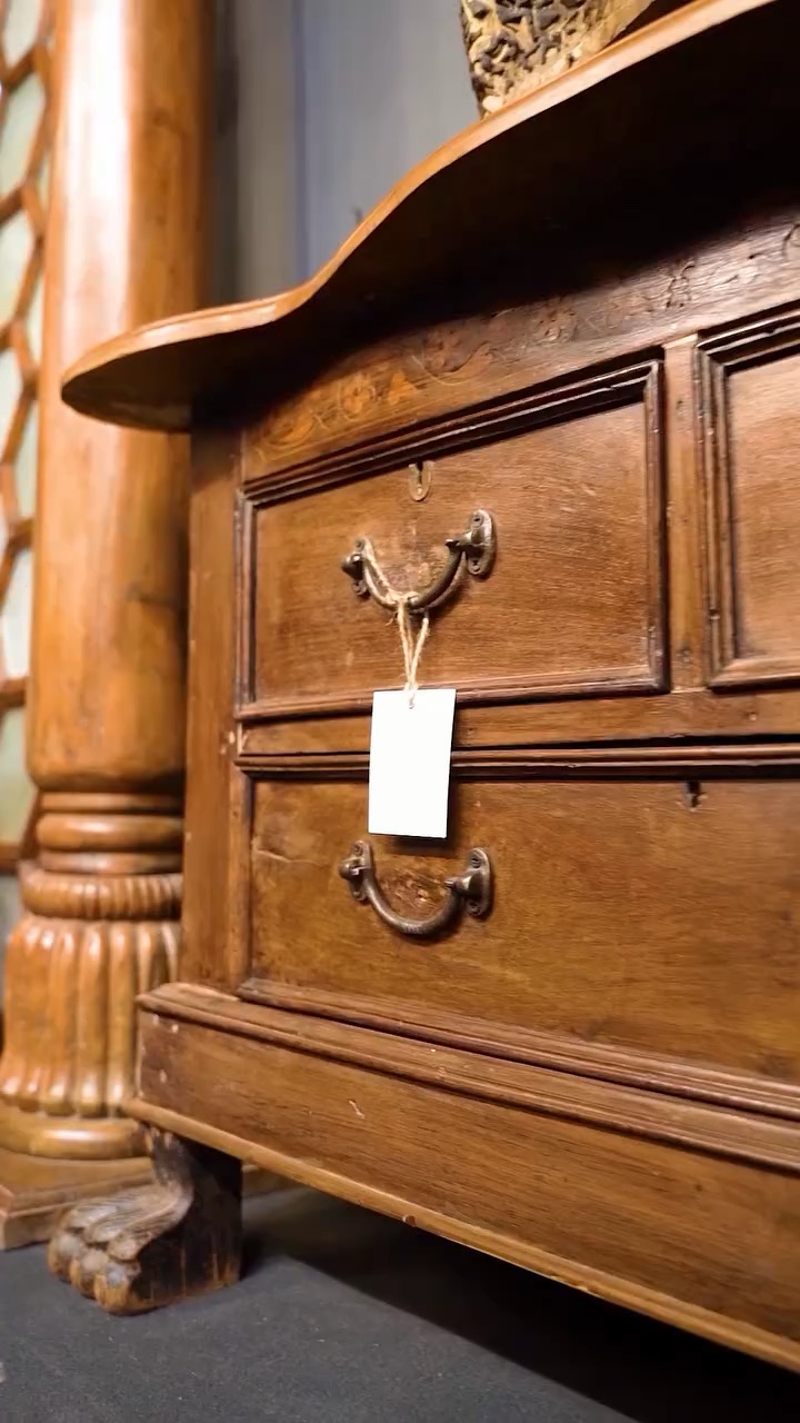 Antique wooden chest of drawers from India Vintage